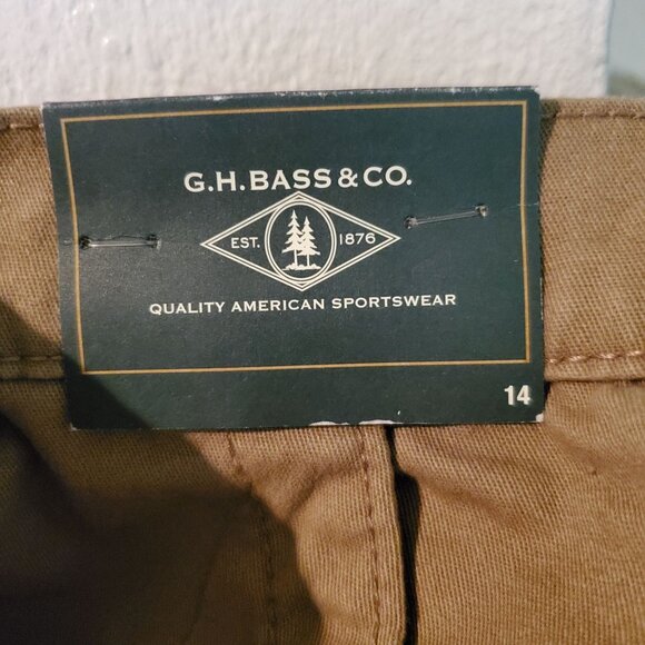 G.H. Bass & Co. Womens Khaki Straight-Leg Pants Size 14 Casual Wear - Picture 7 of 10